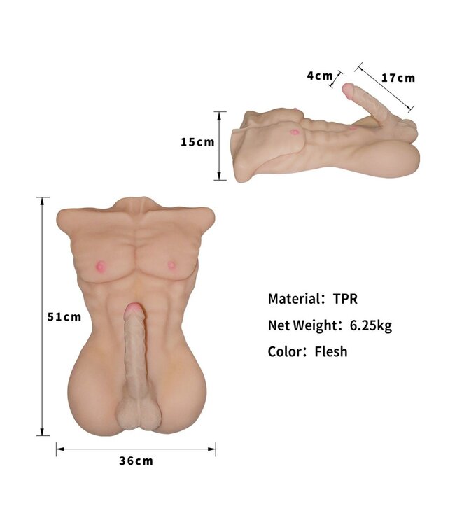 Realistic Male Masturbator with Dildo & Anus - Ultimate Pleasure Toy