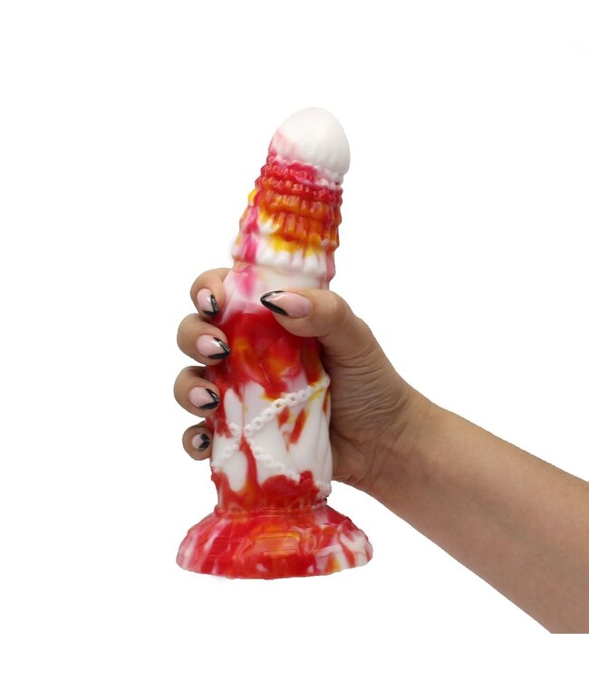 Kiotos Monstar Kiotos Monstar BEAST 21 cm Dildo – Tierisches Silikon mit Tie-Dye-Design