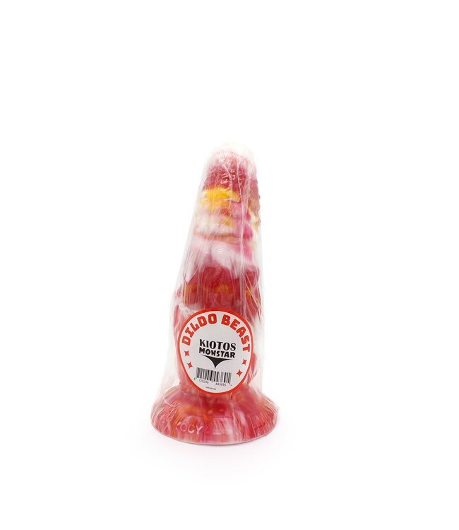 Kiotos Monstar Kiotos Monstar Silicone Dildo 21 cm Met Tie-Dye En Kettingen Design