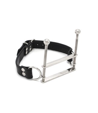 Adjustable Stainless Steel Tongue Clamp with Leather Strap for Comfort