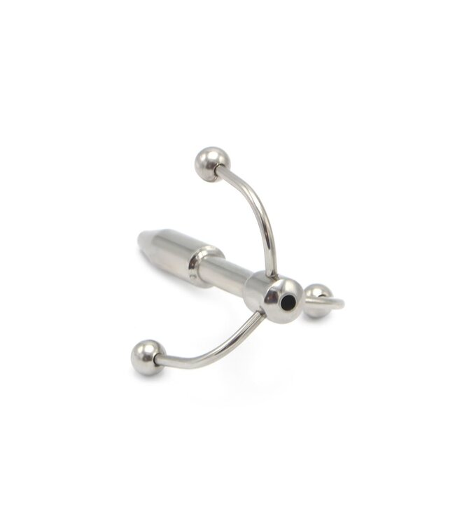Kiotos Steel Roestvrijstalen Penisplug Grijphaak Met Holle Kern 10 mm Voor Gevorderden