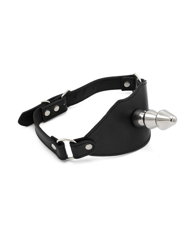 KIOTOS X Vac-U-Lock Ball Gag Van RVS En Leer Met Verstelbare Riemen Voor BDSM