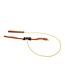 Vegan PU-Leren Bruine Halsband Met Zwart Strikje En Gouden Ketting Leiband Set