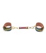 Rainbow Vegan PU Leather Ankle Cuffs - Adjustable 19-26 cm