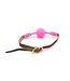 Veganistisch PU-Leder Regenboog Ball Gag Met Verstelbare Omtrek 41-58 cm