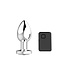Remote-Controlled Stainless Steel Butt Plug 8.1cm with USB Charger