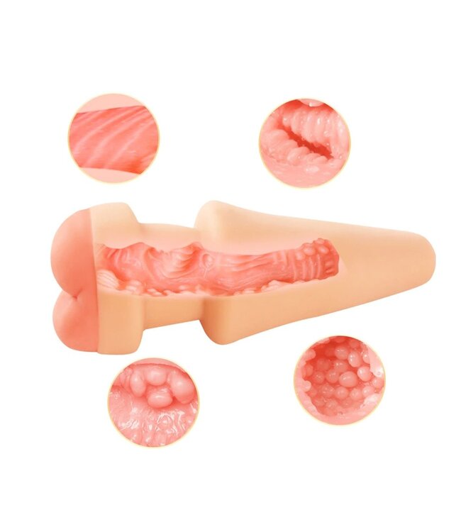 Butt Plug Masturbator 2-in-1 Zacht Comfortabel 20 cm 8 cm Diameter