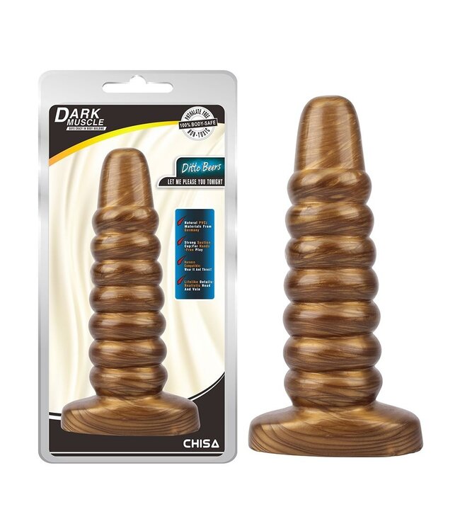 Chisa Dark Muscle Gold Collectie Realistische Dildo 23 cm Met Zuignap