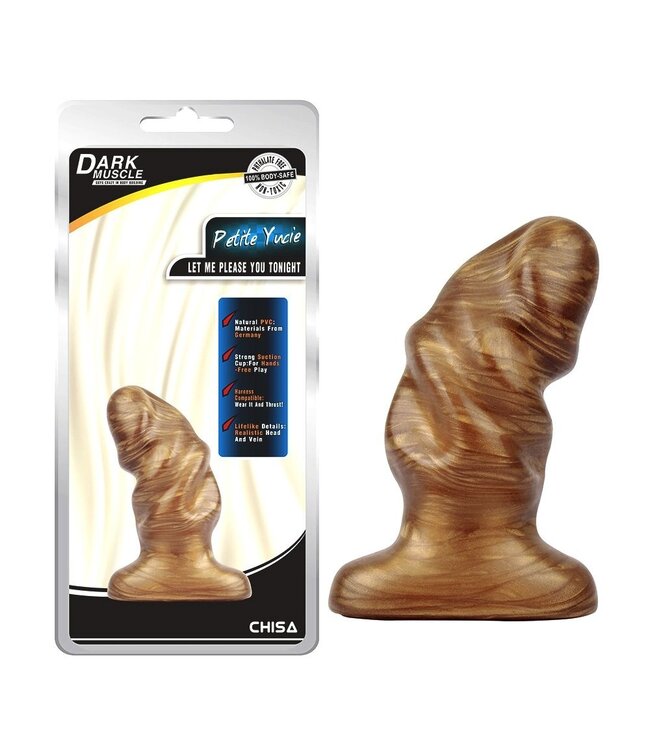 Chisa Dark Muscle Gold Collectie Realistische Anaalplug 9,2 cm Met Zuignap