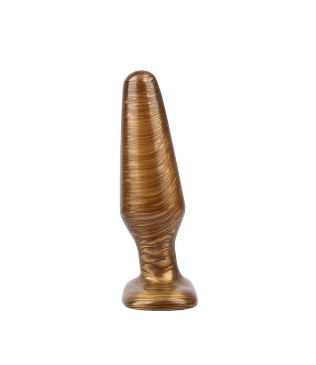 Chisa Buttplug Gold Stag Kaufmann 13,7 cm Van Chisa Met Zuignap En Realistisch PVC
