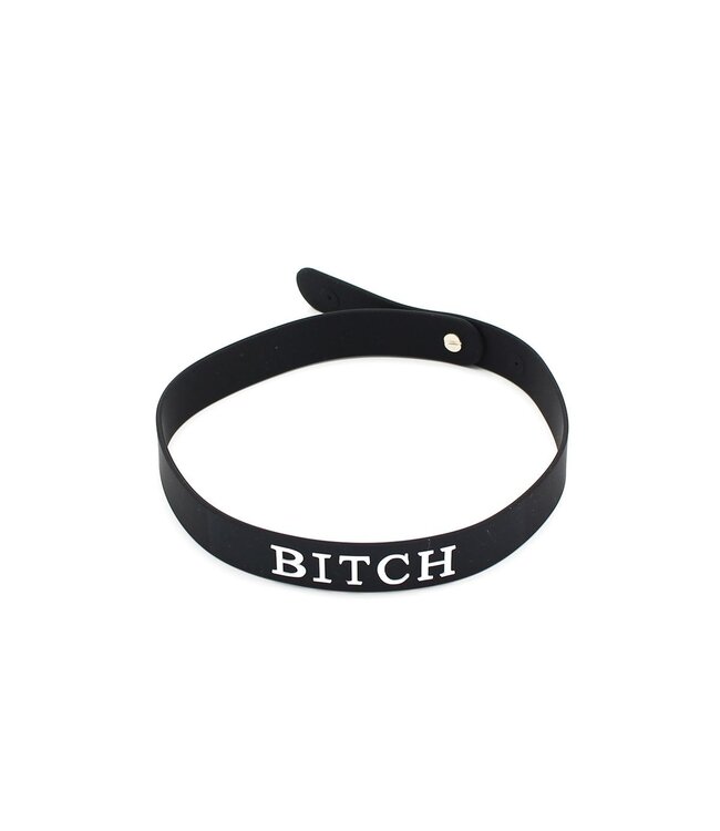 KIOTOS X Luxus Silikonhalsband „BITCH, SLUT oder SLAVE“ von Kiotos X - Spiel und Stil
