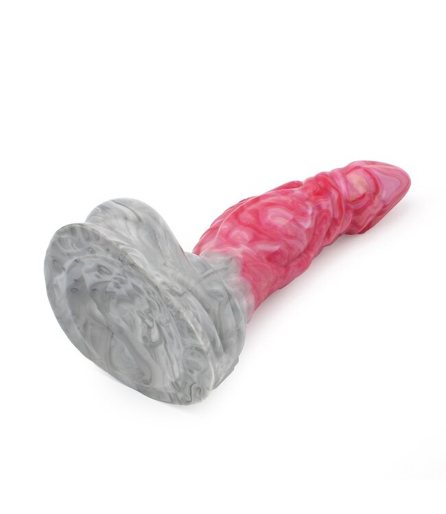 Kiotos Monstar Kiotos Monstar Beast 22 cm Siliconen Dildo Met Zuignap Rood-Grijs-Wit