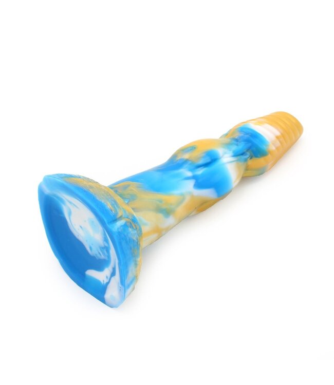 Kiotos Monstar Kiotos Monstar Siliconen Dildo 25 cm Met Zuignap En Tie Dye Design