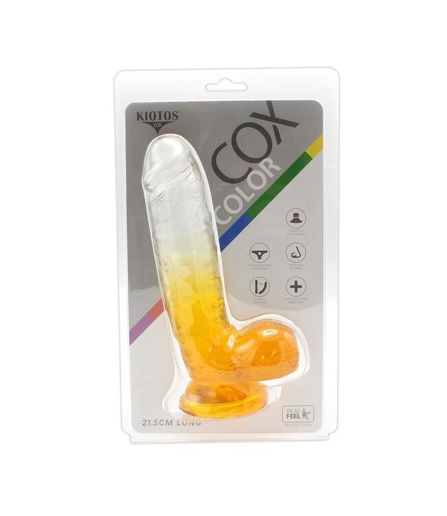 Kiotos COX Kiotos COX Transparante Realistische Dildo 18,5 cm Met Zuignap En O-Ring Compatibiliteit