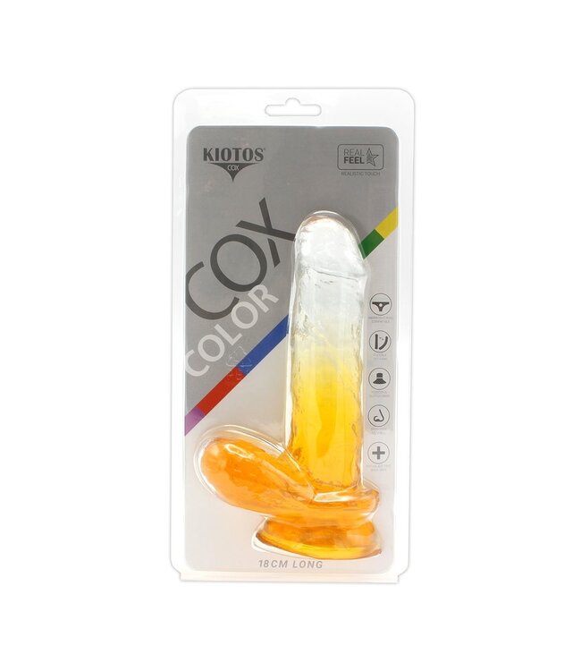 Kiotos COX Kiotos COX Transparante TPE Dildo 18 cm Met Sterke Zuignap En O-Ring Compatibiliteit