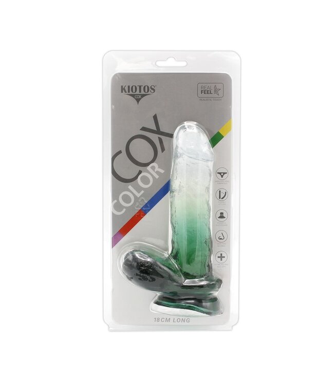 Kiotos COX Realistic 18cm TPE Dildo with Suction Cup - Flexible & Waterproof