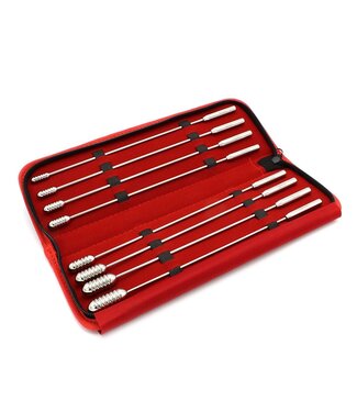 Kiotos Steel 8-teiliges Rosebud Urethral Sound Set aus Edelstahl mit Aufbewahrungskoffer