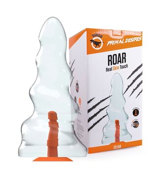 Dinoo Dildo Dinoo Primal Desires Extra Groot Realistisch Met Oranje Zuignap 38,5 cm