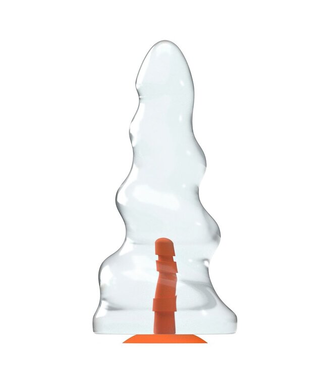 Dinoo Dildo Dinoo Primal Desires Extra Groot Realistisch Met Oranje Zuignap 38,5 cm