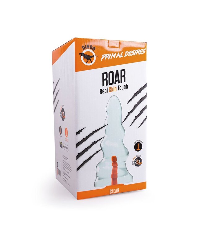 Dinoo Dildo Dinoo Primal Desires Extra Groot Realistisch Met Oranje Zuignap 38,5 cm