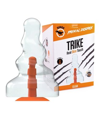 Dinoo Dildo Dinoo Primal XXL 28 cm Met Oranje Zuignap Realistisch RST Materiaal
