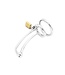 Kiotos Steel Gebogen Holle Penisstick Penisslot Van RVS Met Vergrendelbare Basisring 9cm
