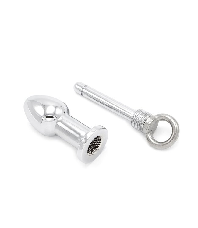 Kiotos Steel Kiotos Steel Open Roestvrijstalen Anaalplug Met Schroefsluiting - 8,7 cm
