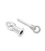 Kiotos Steel Kiotos Steel Open Roestvrijstalen Anaalplug Met Schroefsluiting - 8,7 cm