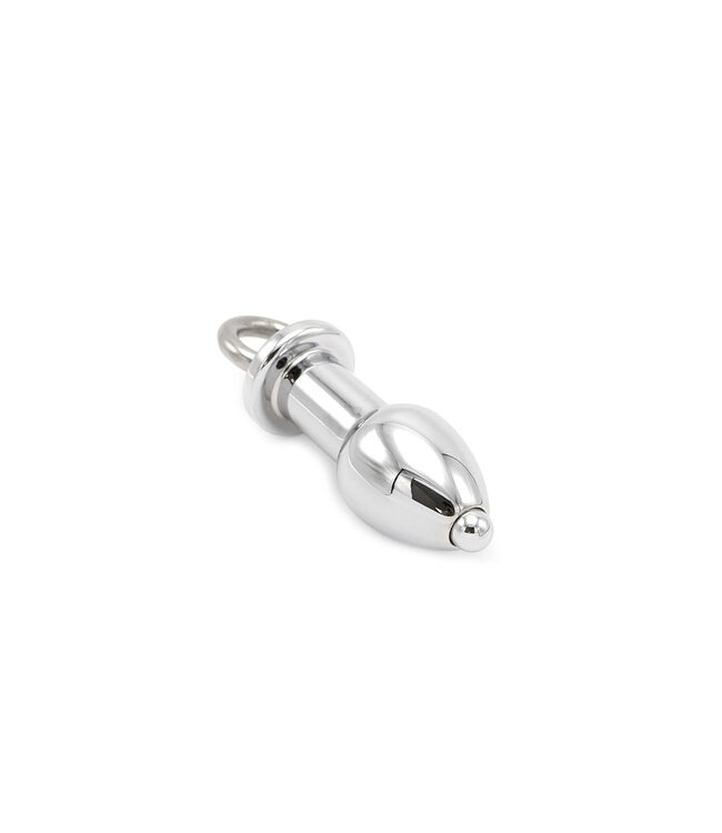 Kiotos Steel Open Stainless Steel Anal Plug - Small with Locking Pin, 8.7 cm