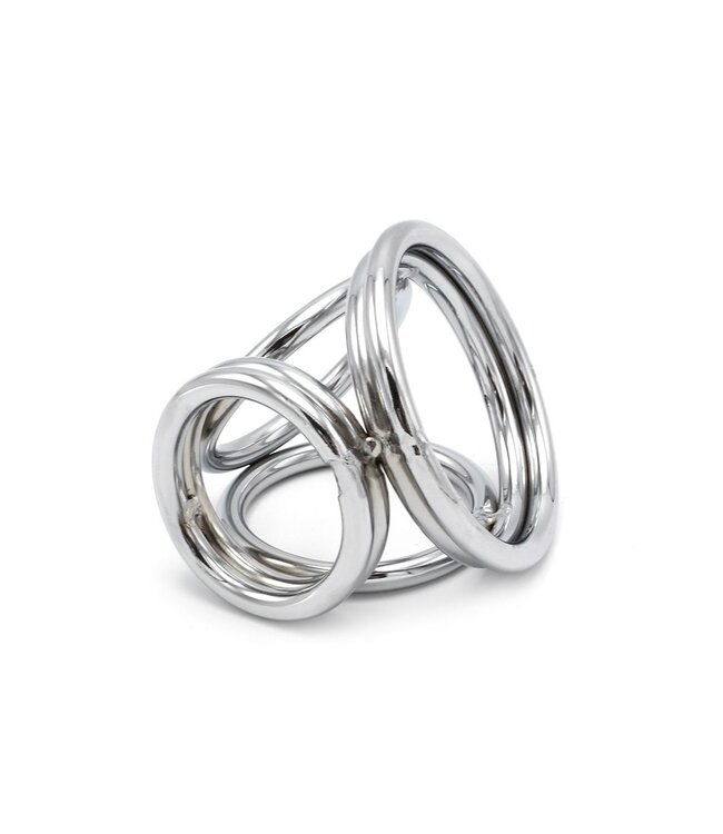 Kiotos Steel Vierfacher Penis- und Hodenring – für zusätzliche Stimulation und Erektion