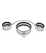 Roestvrijstalen Halsband Met 35cm Ketting En Handboeien Set Maat M & L