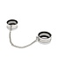 Roestvrijstalen Halsband Met 35cm Ketting En Handboeien Set Maat M & L