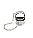 Roestvrijstalen Halsband Met 35cm Ketting En Handboeien Set Maat M & L
