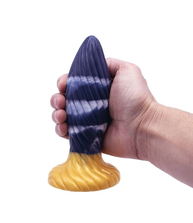 Kiotos Monstar Kiotos Monstar Ribbed Silicone Dildo 17,5 cm Met Zuignap Tie-Dye
