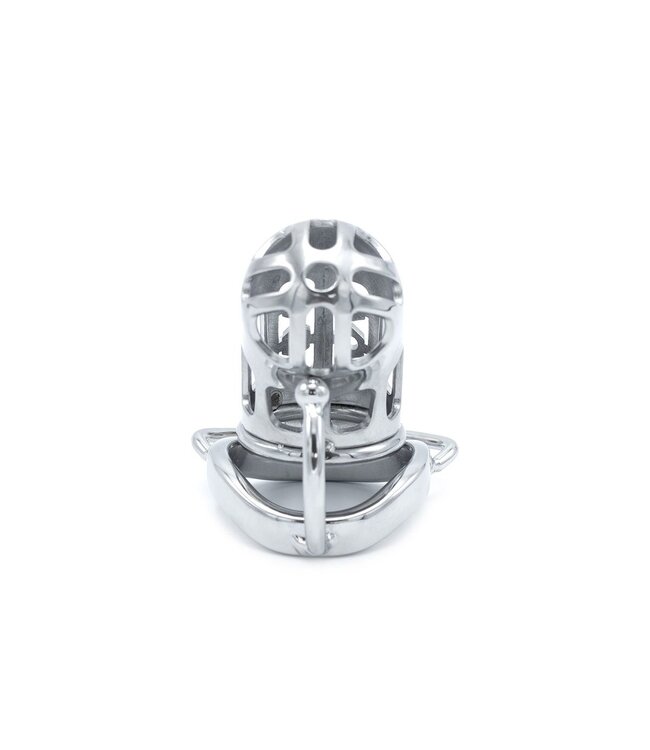 Kiotos Steel Robuster Edelstahl-Keuschheitskäfig mit Gürtel und Ballteiler, 70 mm
