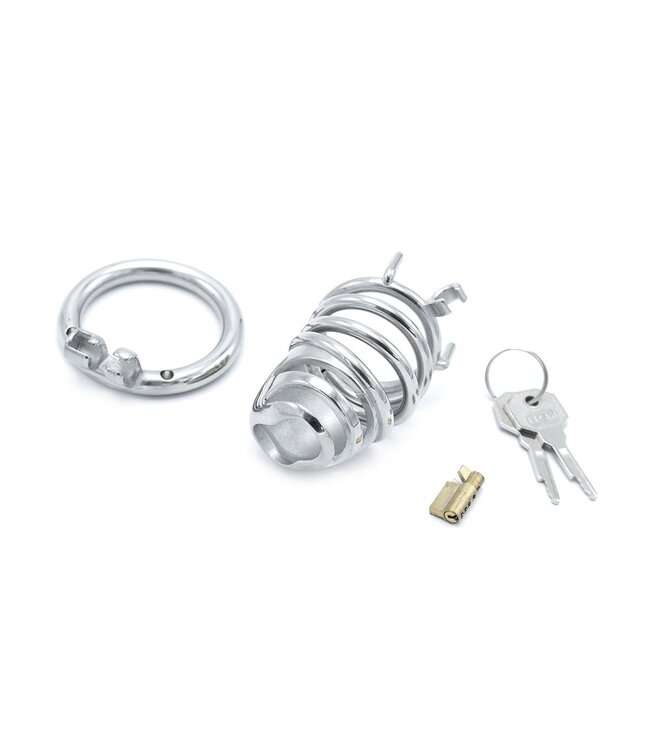 Kiotos Steel Kiotos Steel Roestvrijstalen Kuisheidskooi 65 mm Met 33 mm Buisdiameter