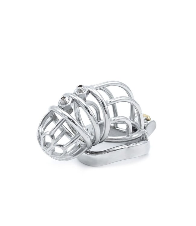 Kiotos Steel Curved Stainless Steel BDSM Chastity Cage with Adjustable Spikes