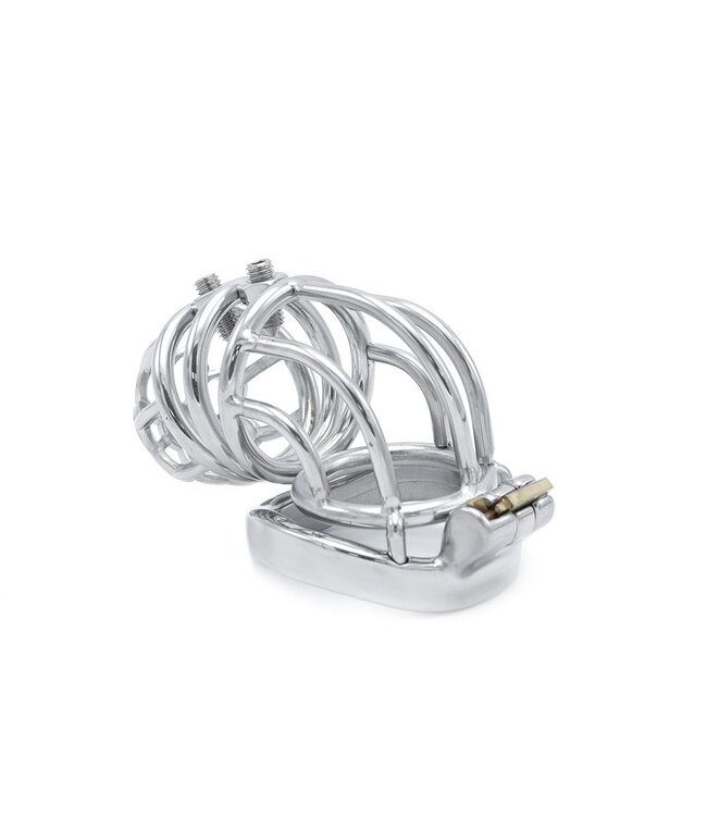Kiotos Steel Roestvrijstalen Curve BDSM Kuisheidskooi Met Verstelbare Spikes 33mm