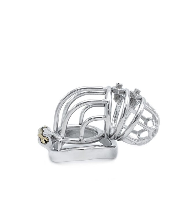 Kiotos Steel Roestvrijstalen Curve BDSM Kuisheidskooi Met Verstelbare Spikes 33mm