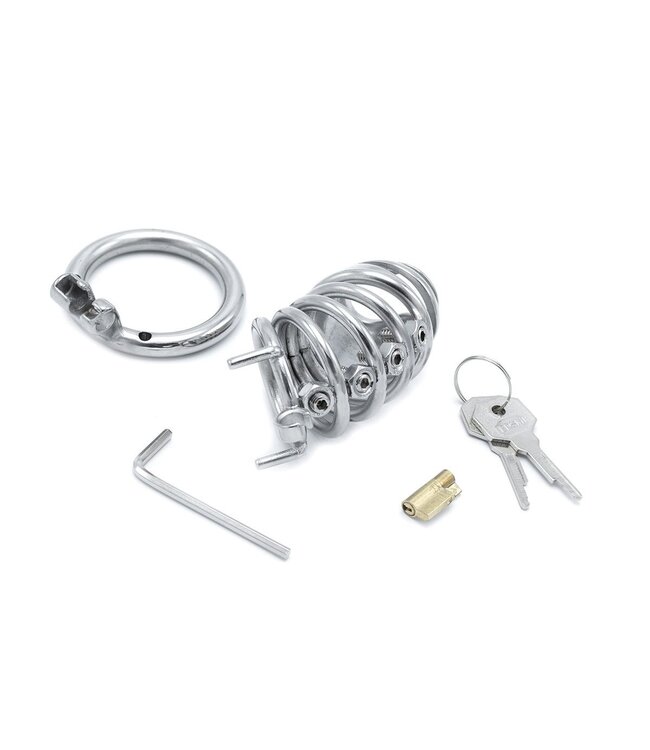 Kiotos Steel BDSM Keuschheitskäfig aus Edelstahl mit Spikes – Intensives Lustspiel