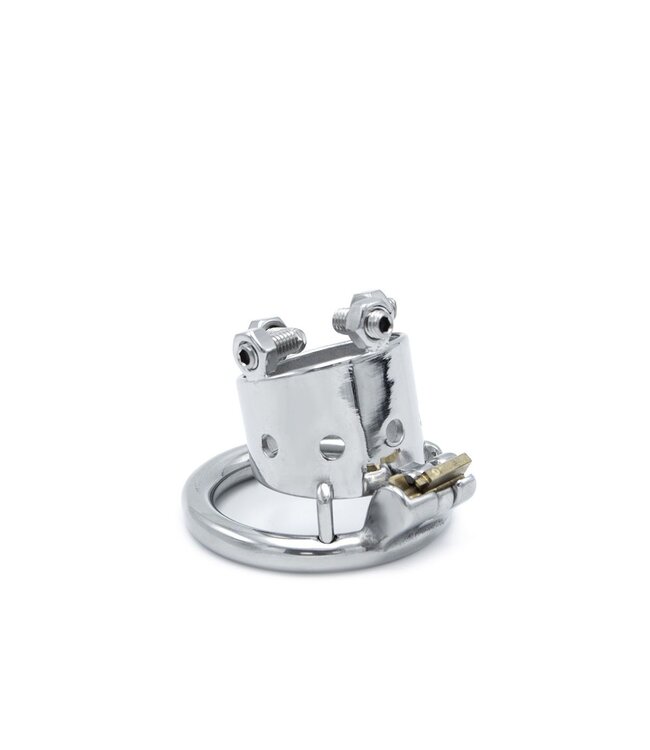 Kiotos Steel RVS BDSM Kuisheidskooi Met Verstelbare Spikes Voor Gevorderden 34mm