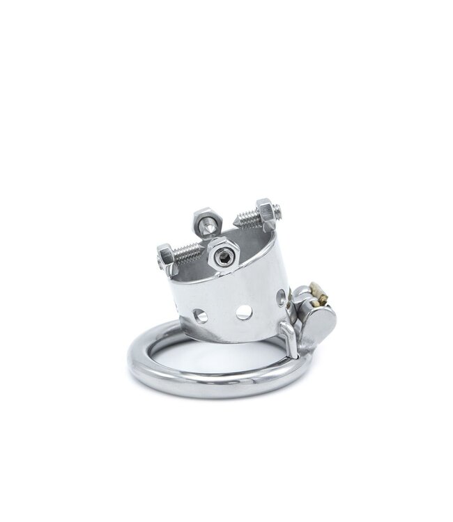 Kiotos Steel RVS BDSM Kuisheidskooi Met Verstelbare Spikes Voor Gevorderden 34mm