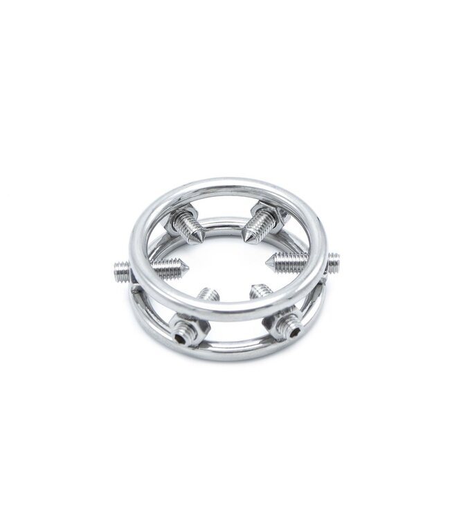 Kiotos Steel Stalen Eikel Cockring Met Verstelbare Spikes Voor Intensief Plezier