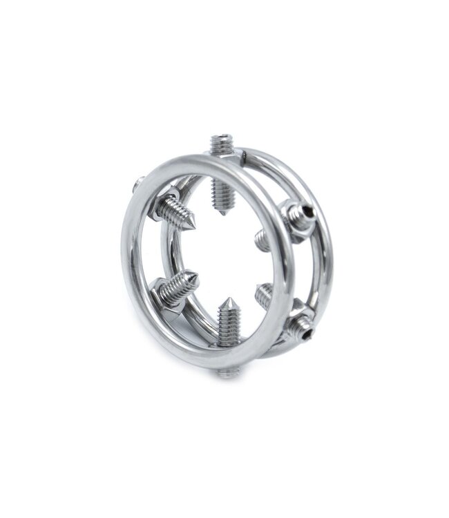 Kiotos Steel Edelstahl Eichel-Cockring mit verstellbaren Spikes für intensives Vergnügen