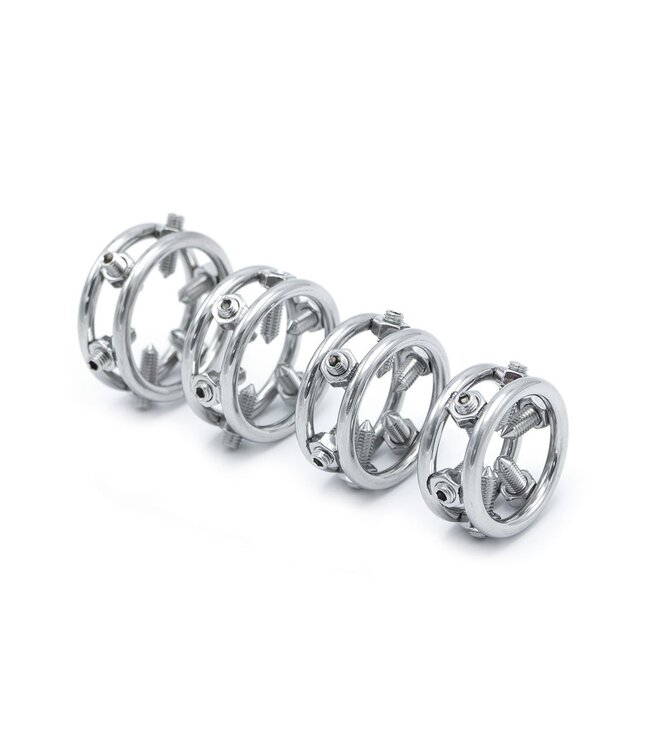 Kiotos Steel Stalen Eikel Cockring Met Verstelbare Spikes Voor Intensief Plezier