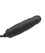 15cm Black Inflatable Dildo with Ribbed Rings - Waterproof & Adjustable