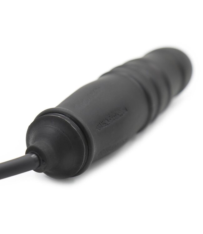 Opblaasbare Dildo Met Verstelbare Dikte En Grote Ribbels 15 cm Zwart