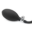15cm Black Inflatable Dildo with Ribbed Rings - Waterproof & Adjustable