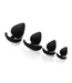 Silicone Anchor Anaalplug Set Voor Beginners 4 Stuks Zwart Flexibel