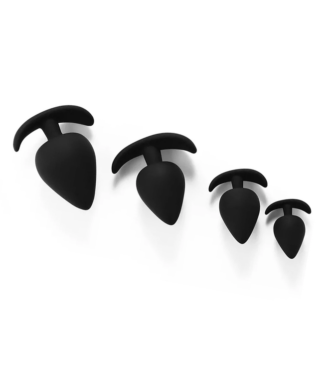 Beginner's Silicone Anal Plug Set - 4 Soft Flexible Sizes for Comfort
